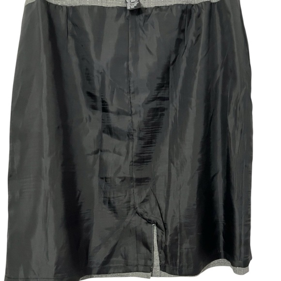Pencil Skirt Grey Silver Back Split Zip Closure Women’s Size 14 - Picture 3 of 7